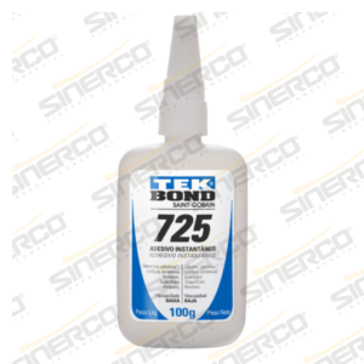 Imagen de ADHESIVO INSTANTÁNEO 725 TEKBOND 100G TUBO APLICADOR CAJA C/10 A
