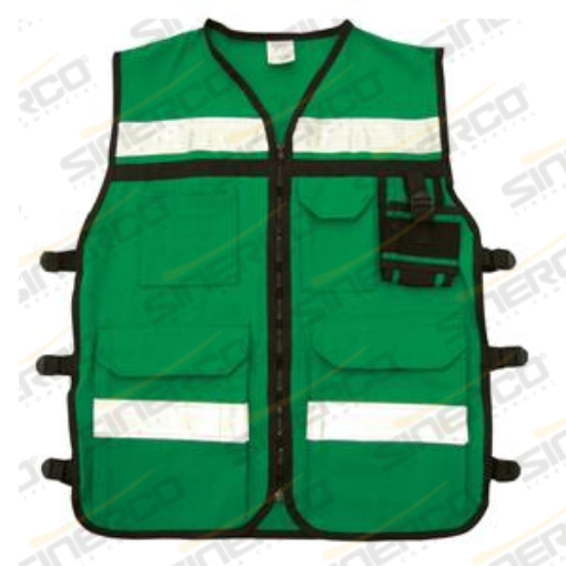 Imagen de CHALECO RESCATISTA VERDE GRANDE COSTADO AJUSTABLE