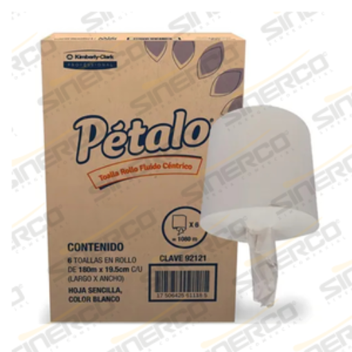Imagen de KCP 92121 PETALO TOALLA EN ROLLO BLANCA FLUIDO CENTRICO 180M CON 6 ROLLOS